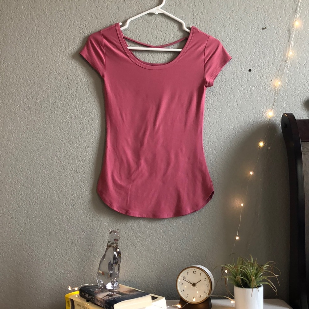 Pink stretchy top